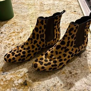 Tory Burch osprey leopard genuine leather boots barely worn!